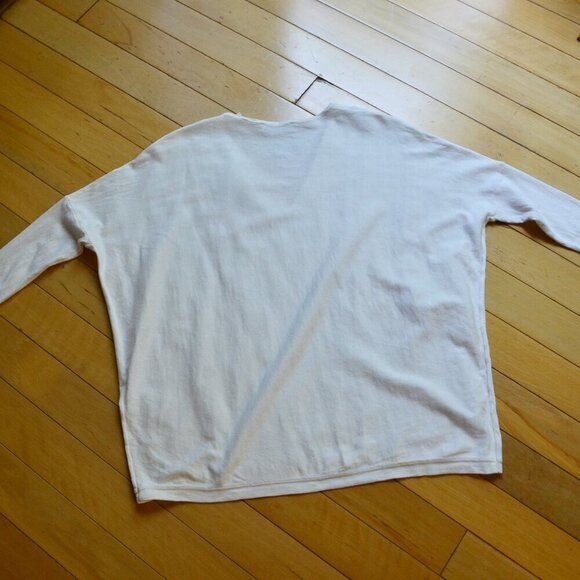 Sandro Paris Lace Silk Cashmere Blend Cream Knit Sweater Size 1 US XS/S - Picture 6 of 8